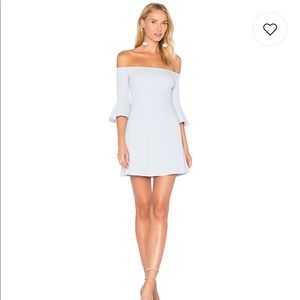 NBD Seduire Mini Dress in Chambray Blue